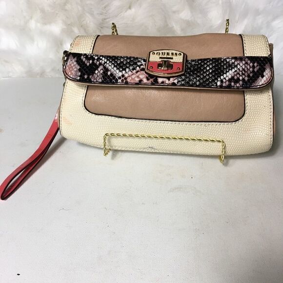 Guess Natural wristlet Belleville clutch Very chic - Picture 1 of 11